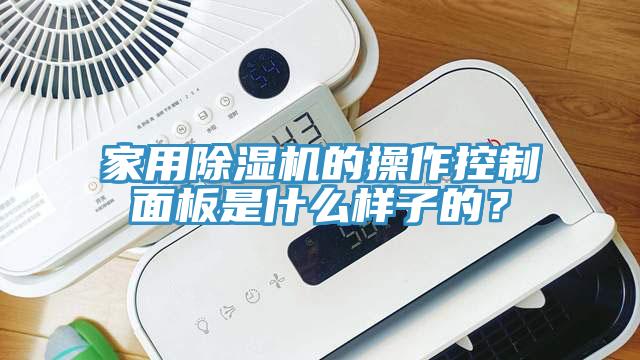 家用除濕機的操作控制面板是什么樣子的？