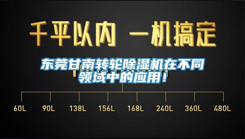 東莞甘南轉輪除濕機在不同領域中的應用！