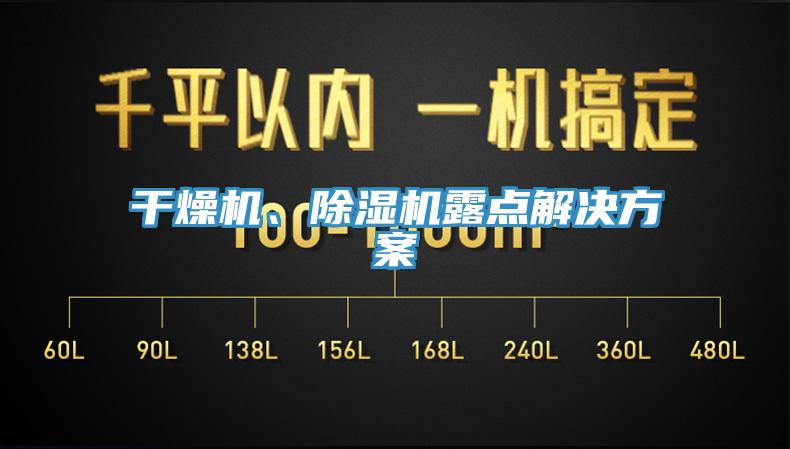 干燥機、除濕機露點解決方案